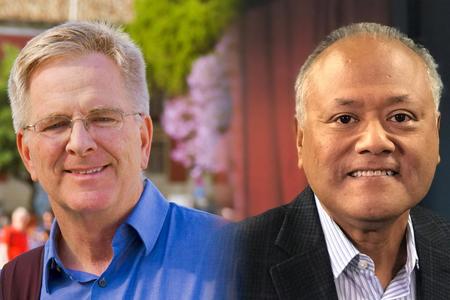 Rick Steves and Enrique Cerna