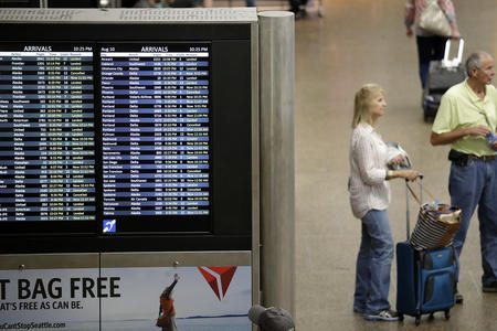 Travelers at airport