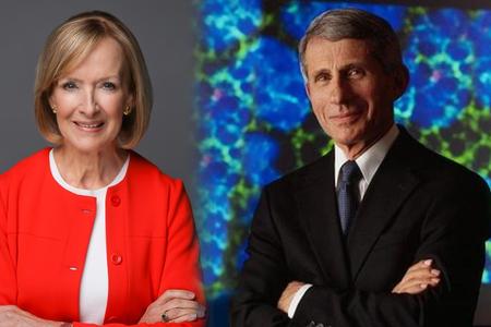 Judy Woodruff and Anthony Fauci