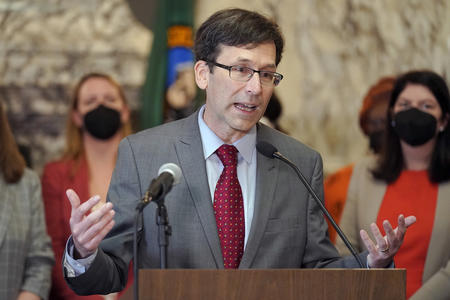 Bob Ferguson at a podium