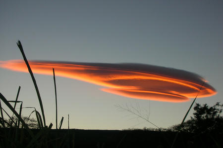 Flying saucer cloud