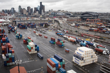 Seattle waterfront and skyline