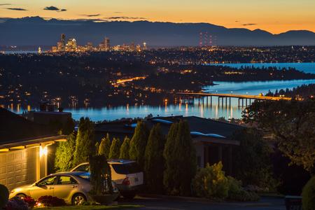 Sunset over Seattle & Lake Washington