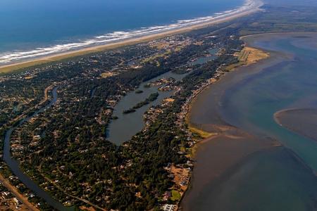 Aerial view of a beach