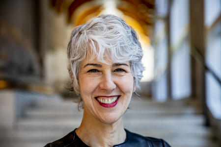 Amada Cruz, Seattle Art Museum's new Executive Director, in downtown Seattle on June 10, 2019. Cruz will start her new position in September. (Photo by Dorothy Edwards/Crosscut)