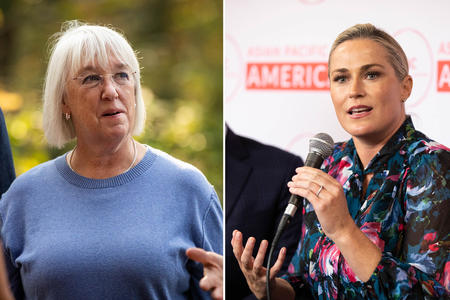 A picture of U.S. Sen. Patty Murray, D-Washington, and Republican challenger Tiffany Smiley.