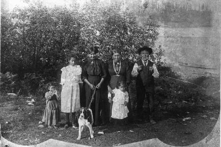 Archival image of a family