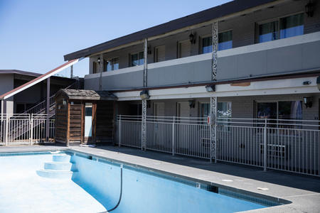 Two-story apartment building